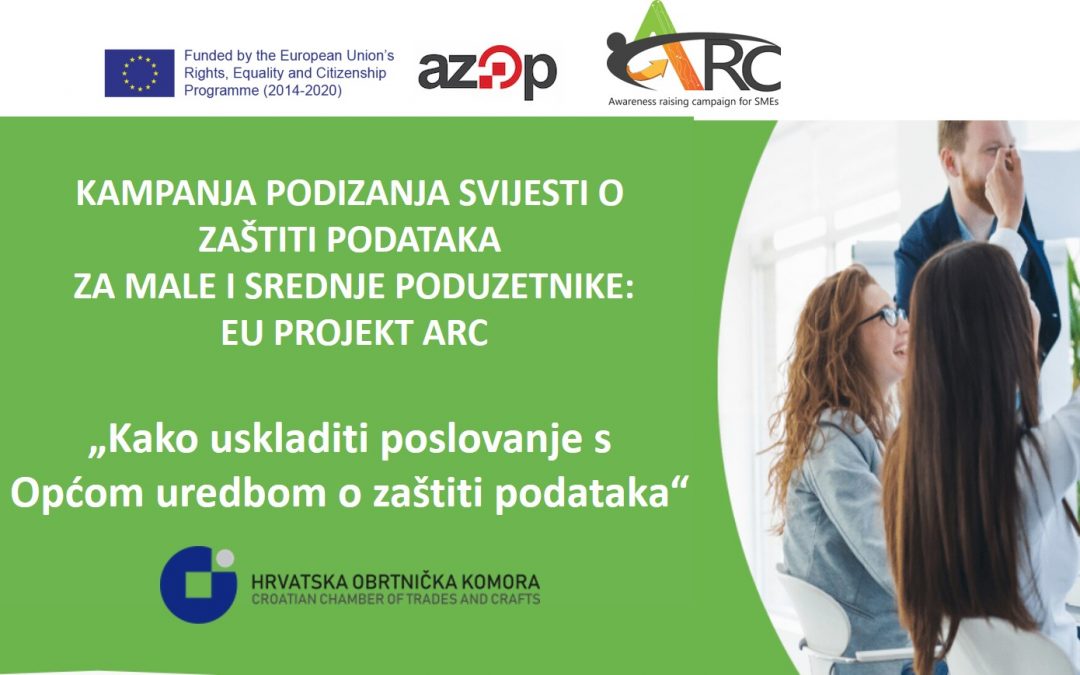 EU ARC projekt: prijave za besplatnu GDPR online radionicu namijenjenu obrtnicima