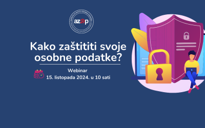 Poziv na besplatni webinar: “Kako zaštititi svoje osobne podatke?” – 15. listopada u 10 sati