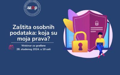 Poziv na webinar “Zaštita osobnih podataka: koja su moja prava?”