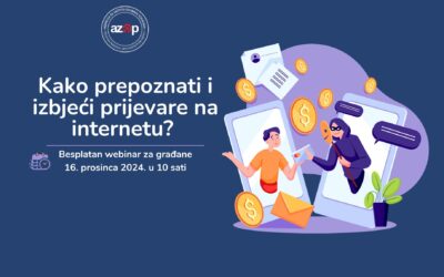 Poziv na webinar “Kako prepoznati i izbjeći prijevare na internetu?” 16.12.2024.