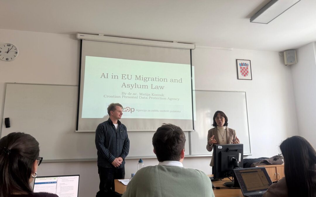 Predavanje za studente na temu umjetne inteligencije u pravu EU u području migracija i azila