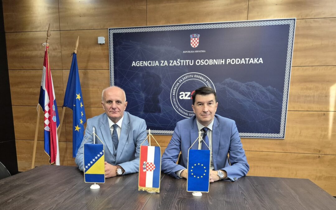 Radni sastanak Agencije za zaštitu osobnih podataka Republike Hrvatske i Bosne i Hercegovine